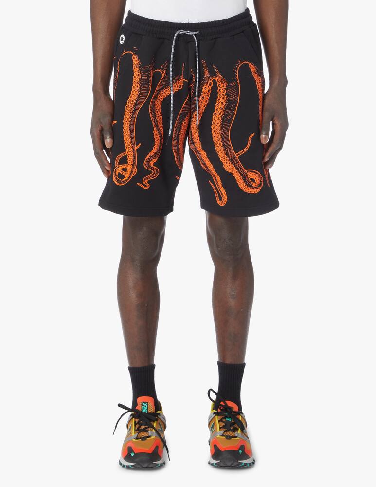 rinascente Octopus Bermuda in felpa outline - nero
