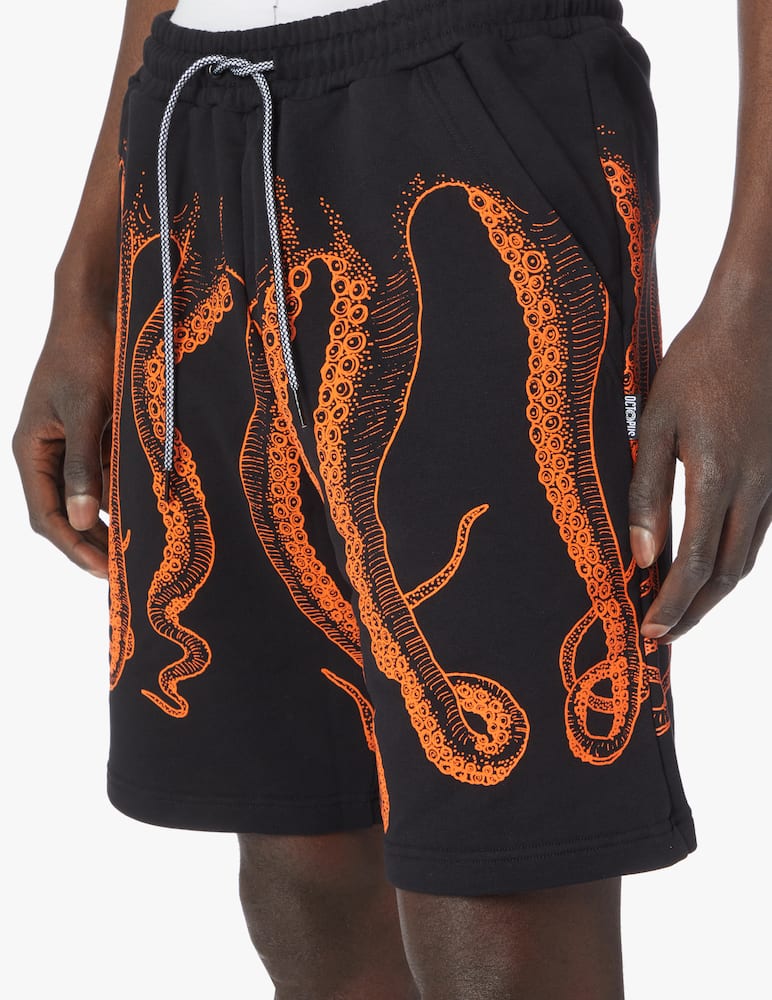 rinascente Octopus Bermuda in felpa outline - nero