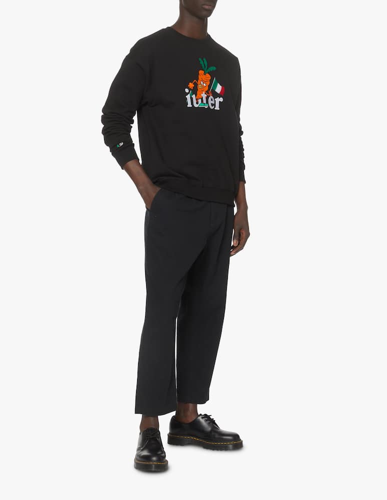 rinascente Iuter L3 carrots roudneck sweatshirt - black