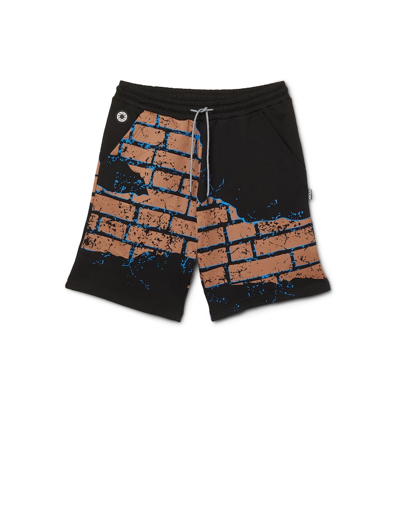 rinascente Octopus Bricks sweatshorts - black