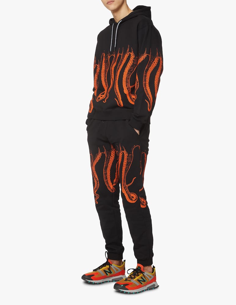 rinascente Octopus Felpa con cappuccio outline octopus - nero