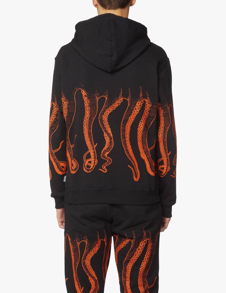 rinascente Octopus Felpa con cappuccio outline octopus - nero