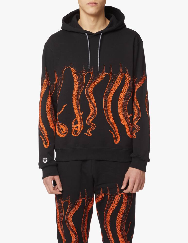 rinascente Octopus Felpa con cappuccio outline octopus - nero