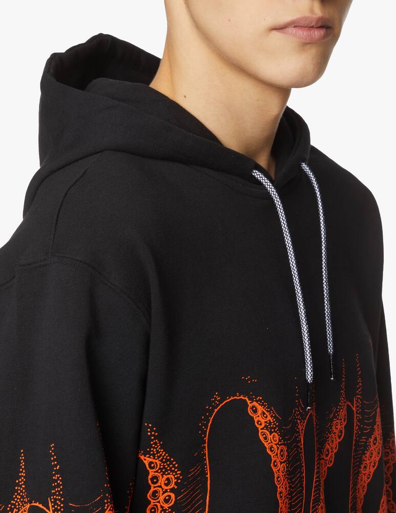 rinascente Octopus Felpa con cappuccio outline octopus - nero