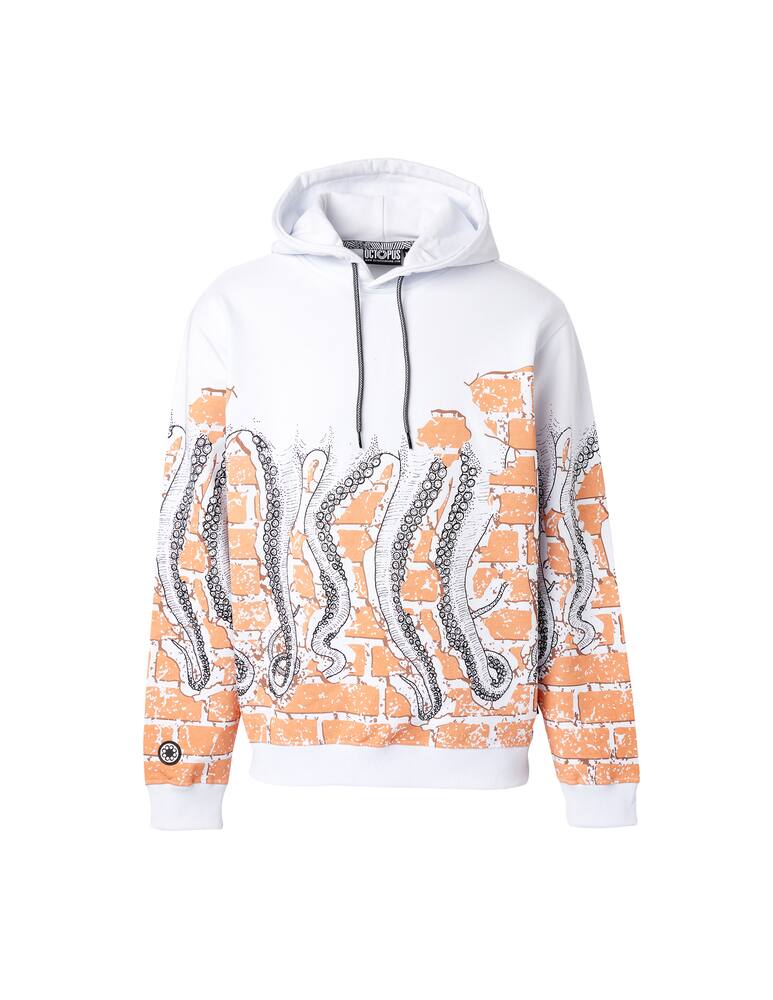 rinascente Octopus Felpa con cappuccio bricks - bianco