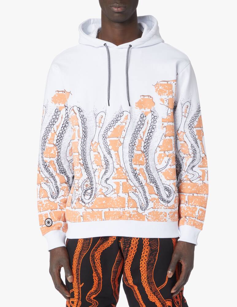 rinascente Octopus Felpa con cappuccio bricks - bianco