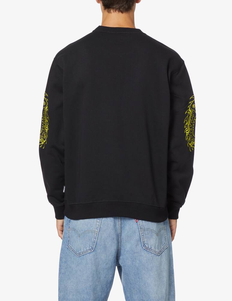 rinascente Iuter Dragon embroider roundneck sweatshirt - Black