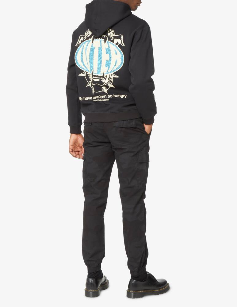 rinascente Iuter Felpa con cappuccio hungry stampa sul retro - Nero