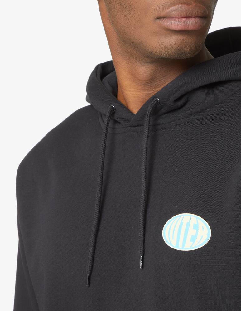 rinascente Iuter Felpa con cappuccio hungry stampa sul retro - Nero