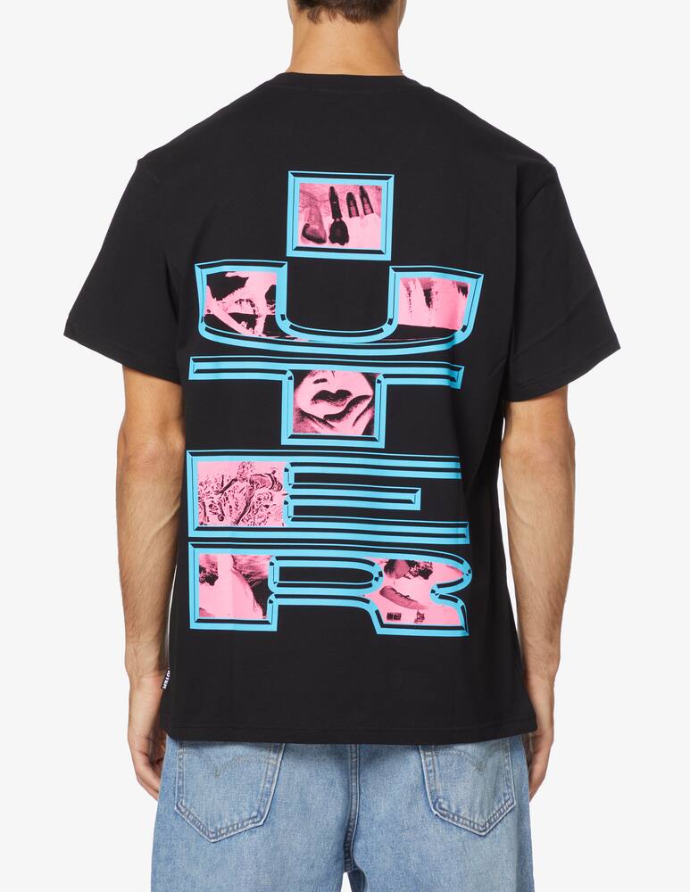 rinascente Iuter Back frame photo t-shirt - Black