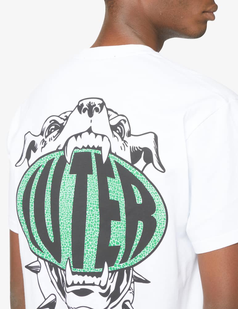 rinascente Iuter Maglietta manica corta hungry stampa sul retro - Bianco