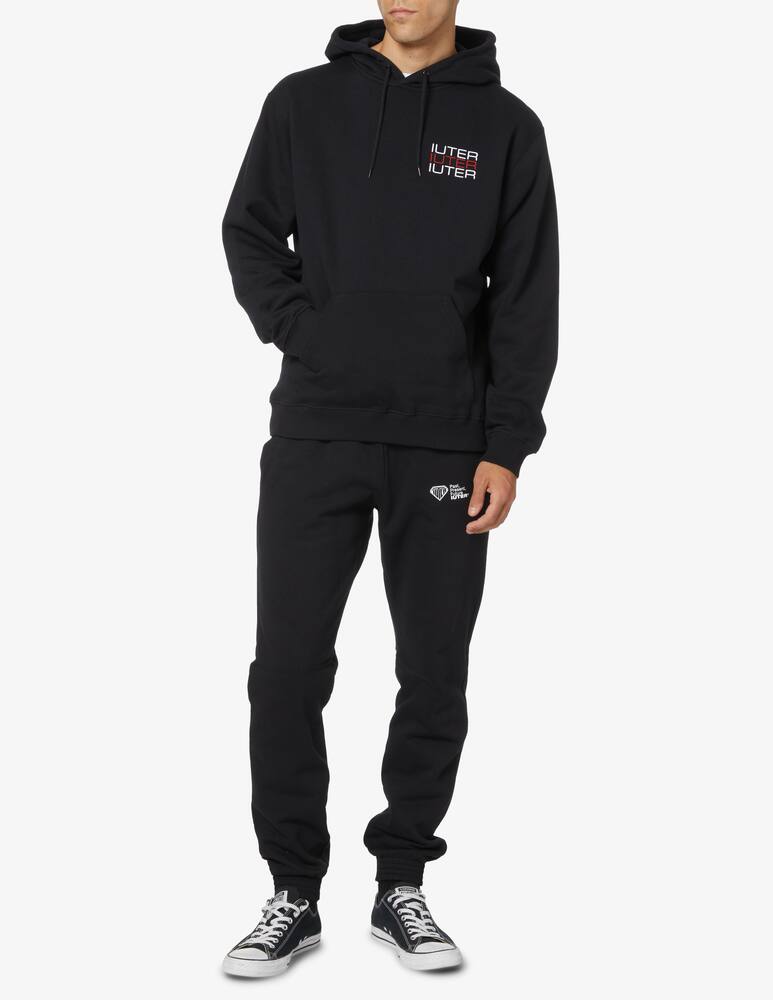 rinascente Iuter Thorns back hoodie - Black