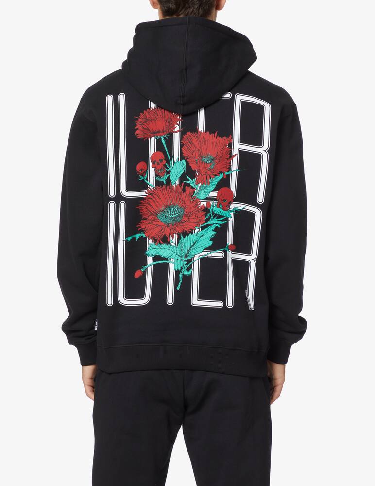 rinascente Iuter Thorns back hoodie - Black
