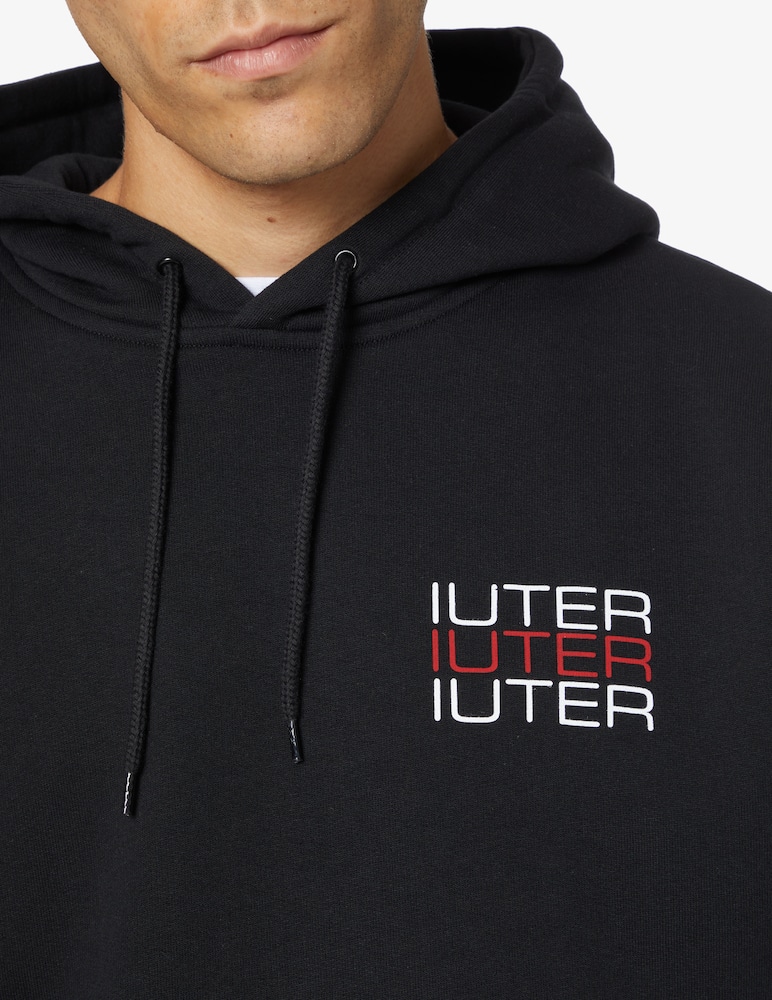 rinascente Iuter Thorns back hoodie - Black