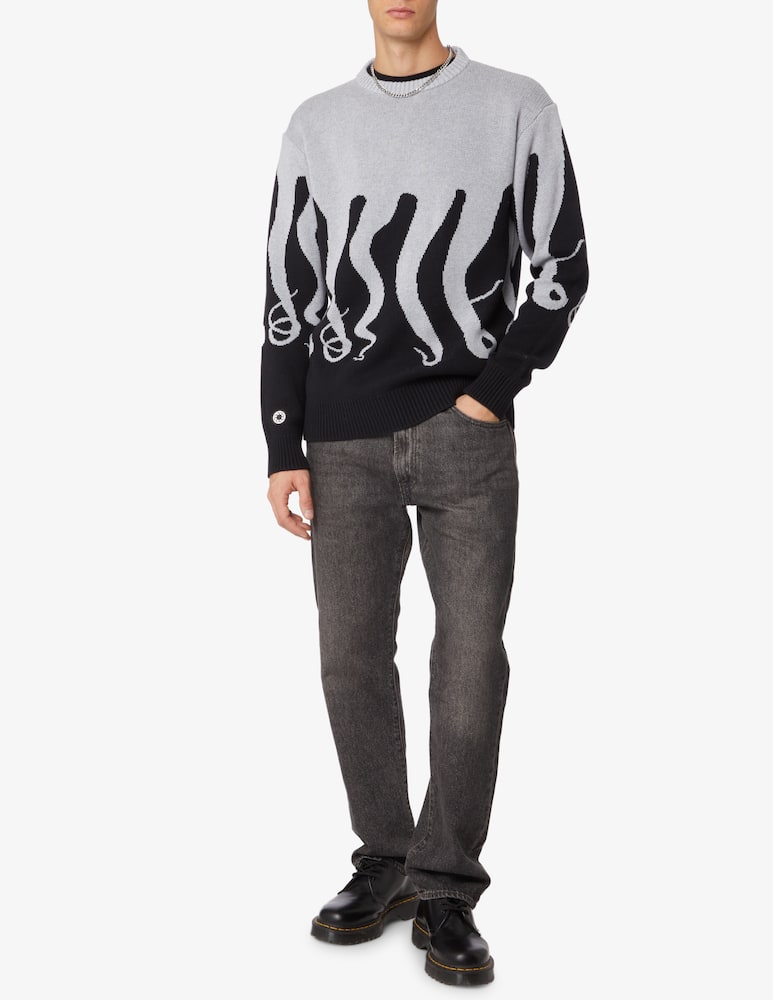Octopus Roundneck sweater octopus - Black - picture 2 Octopus Roundneck sweater octopus - Black - picture 2