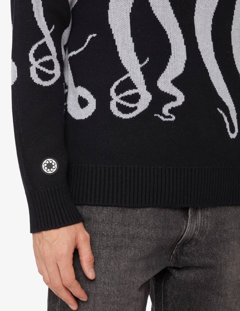 Octopus Roundneck sweater octopus - Black - picture 4 Octopus Roundneck sweater octopus - Black - picture 4