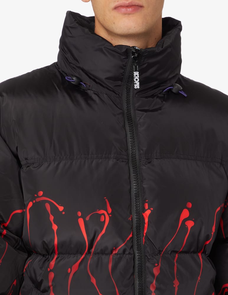 rinascente Octopus Puffer jacket dripper octopus - Black