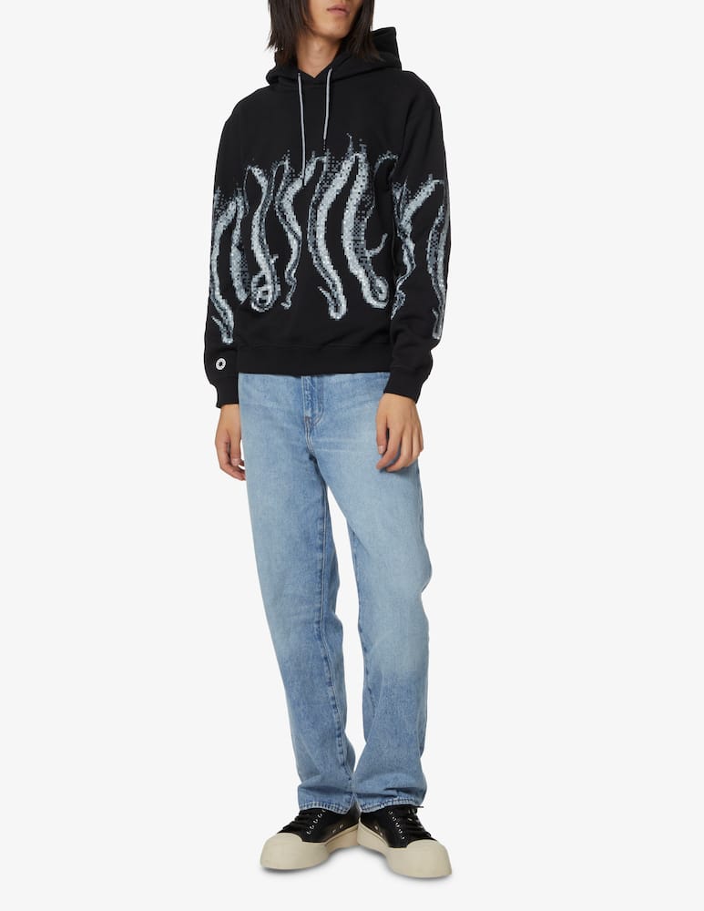 rinascente Octopus Hoodie censored octopus - Black