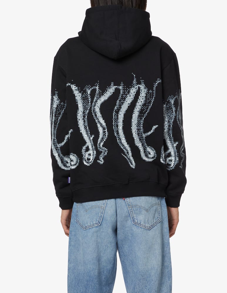 rinascente Octopus Hoodie censored octopus - Black