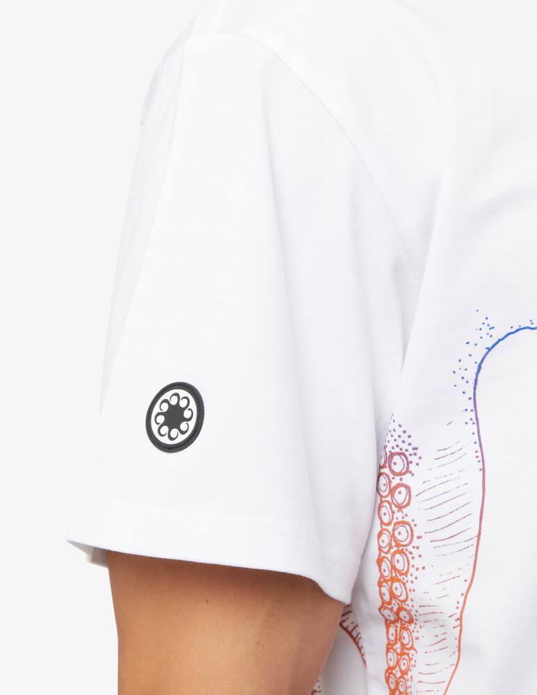 rinascente Octopus T-shirt gradient octopus outline - White