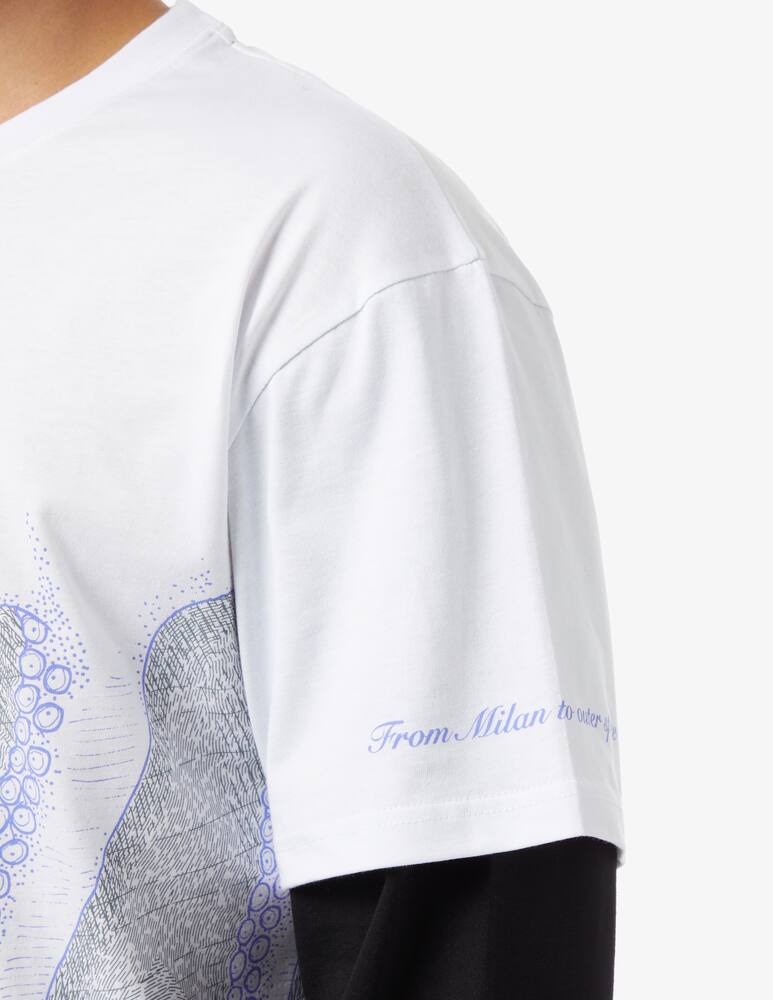 rinascente Octopus Long sleeve t-shirt milan octopus - White