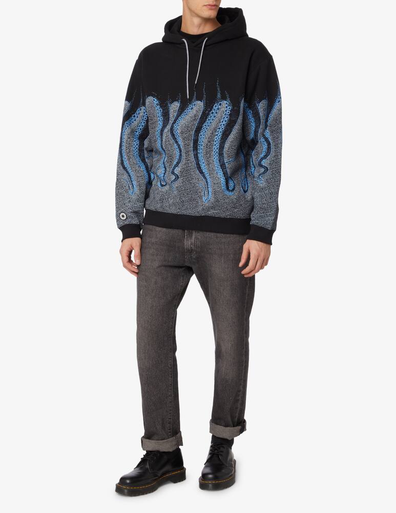 rinascente Octopus Hoodie octopus everywhere - Black