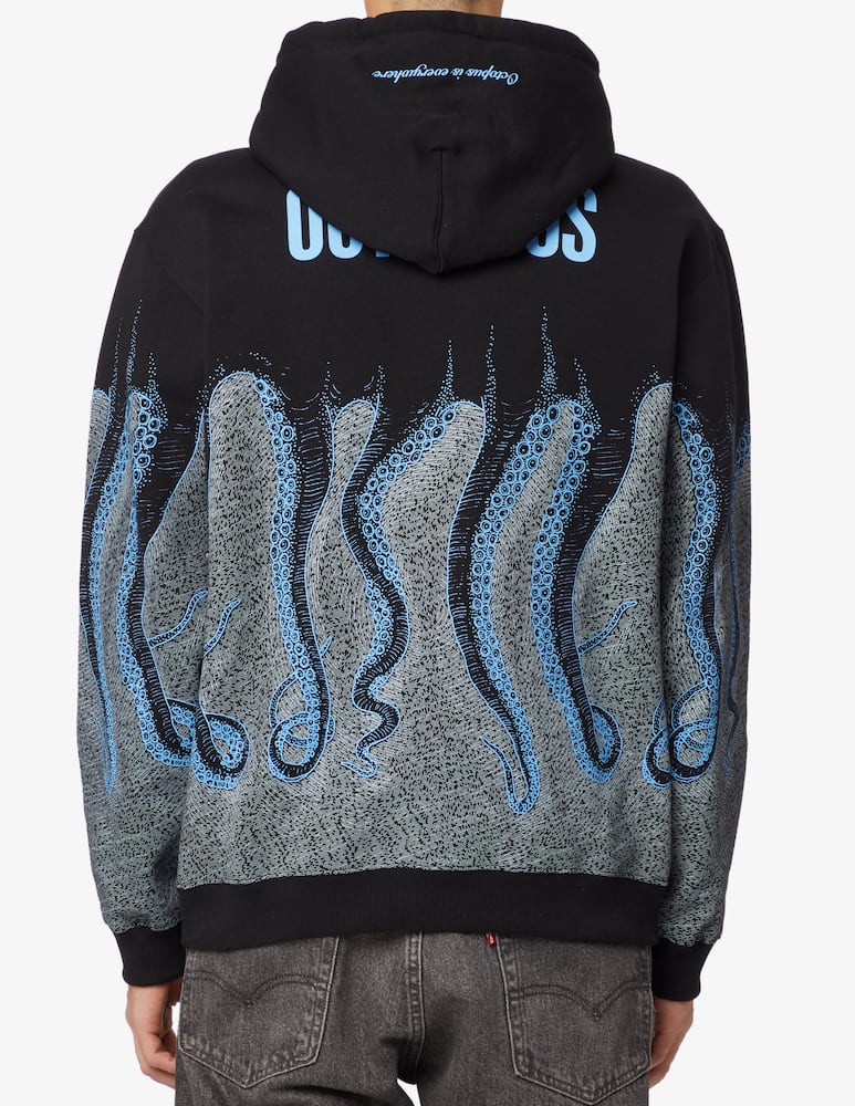 rinascente Octopus Hoodie octopus everywhere - Black