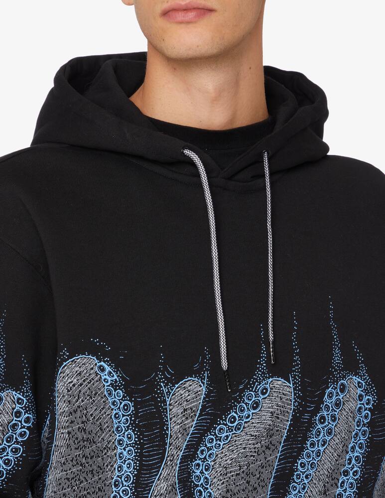 rinascente Octopus Hoodie octopus everywhere - Black