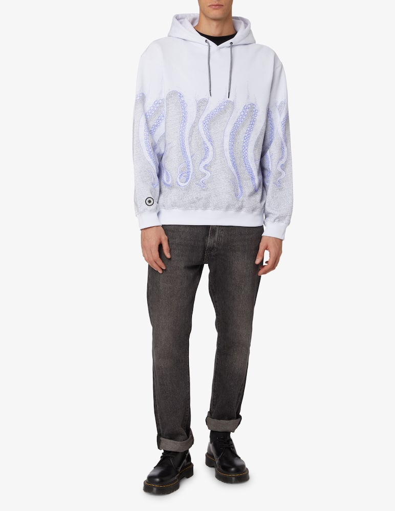 rinascente Octopus Felpa con cappuccio milan octopus - Bianco