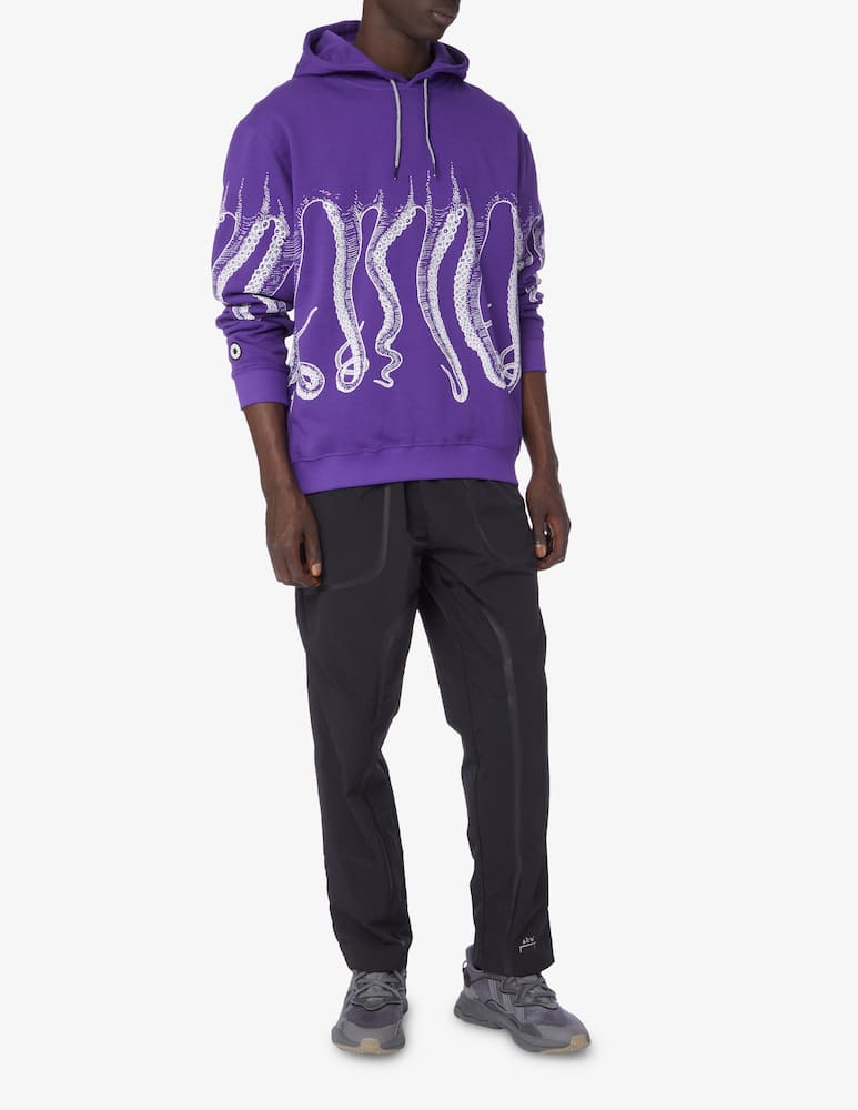 rinascente Octopus Felpa con cappuccio octopus outline - Viola