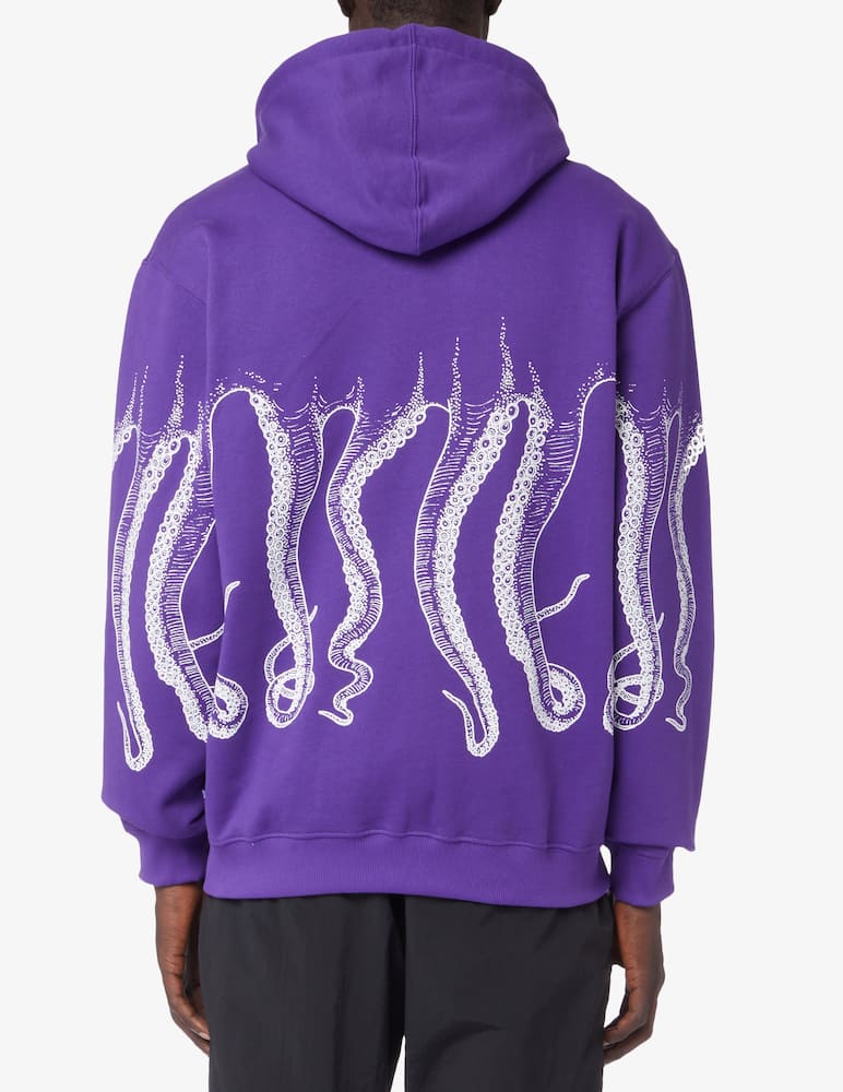 rinascente Octopus Felpa con cappuccio octopus outline - Viola