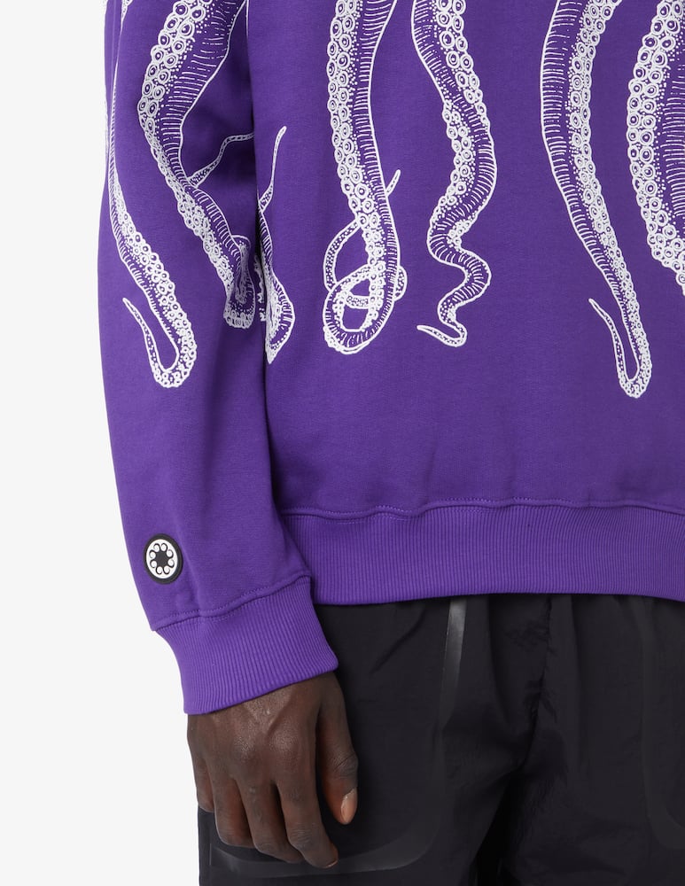rinascente Octopus Felpa con cappuccio octopus outline - Viola