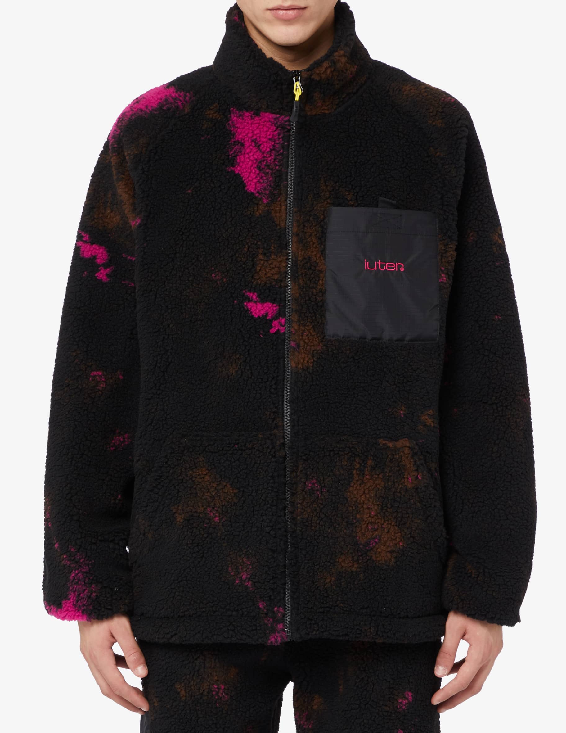 Ziener Levio-Z Guanti Da Sci Bimbi Impermeabili – Polsino Lungo, Cerniera Laterale, Tie Dye Rose, Taglia 2.5