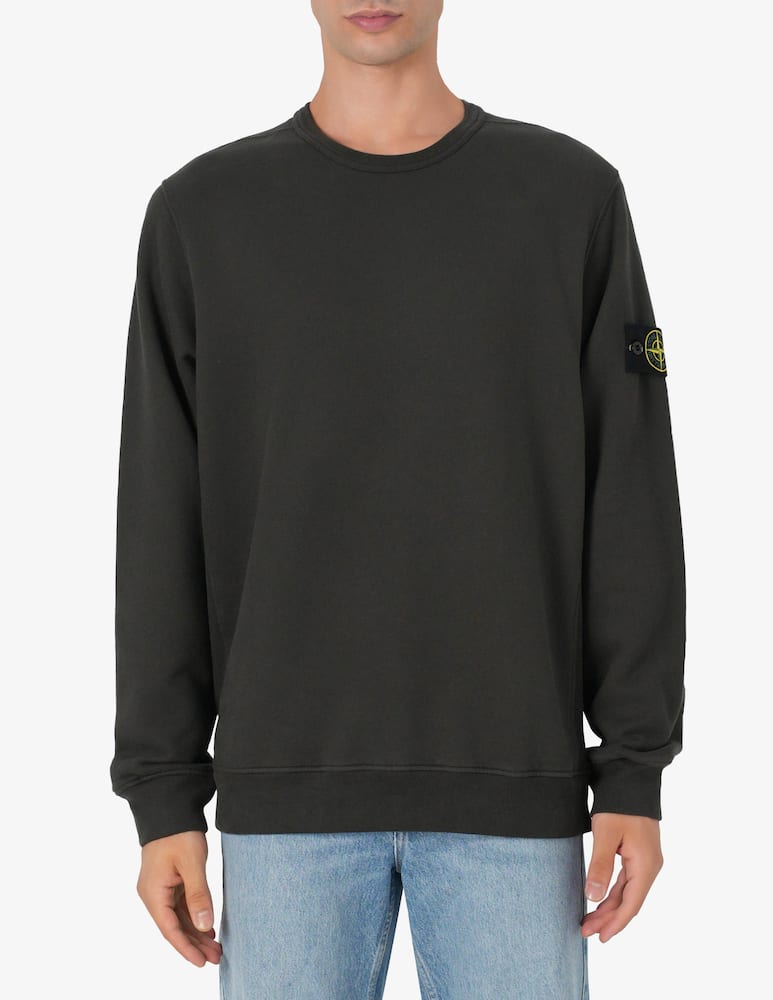 Stone Island Felpa in cotone fleece - immagine 1 Stone Island Felpa in cotone fleece - immagine 1