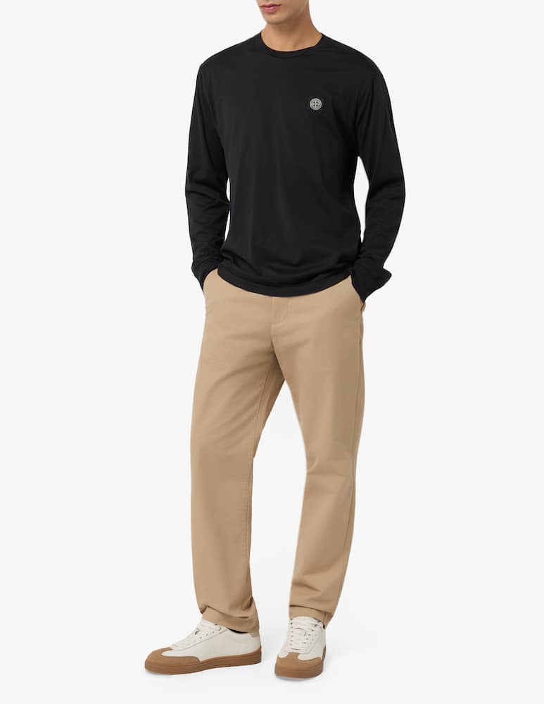 rinascente Stone Island Maglia patch slim lunga