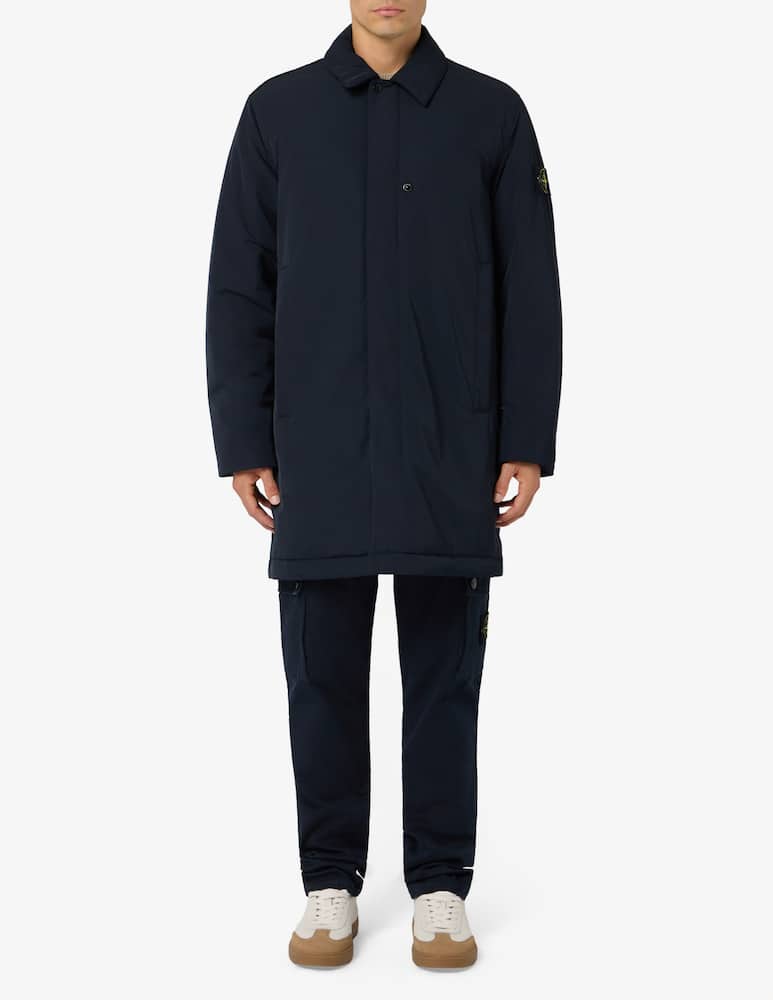 rinascente Stone Island Long micro twill coat
