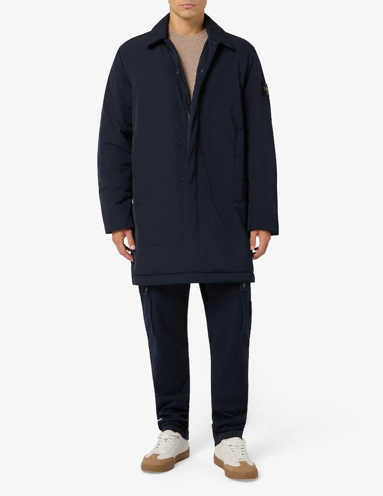 rinascente Stone Island Long micro twill coat