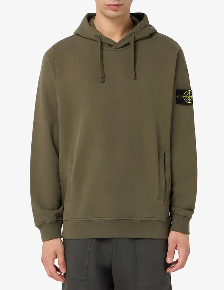 Stone Island Felpa cappuccio in cotone - immagine 1 Stone Island Felpa cappuccio in cotone - immagine 1
