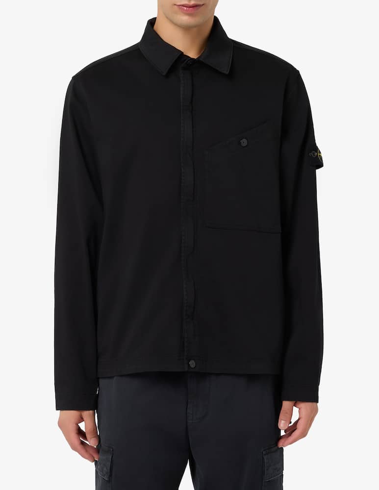 rinascente Stone Island Overshirt zip cotone satinato