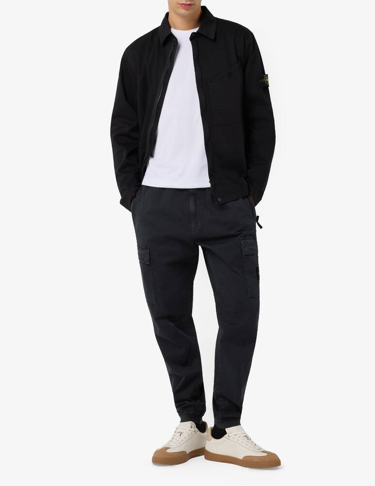 rinascente Stone Island Overshirt zip cotone satinato