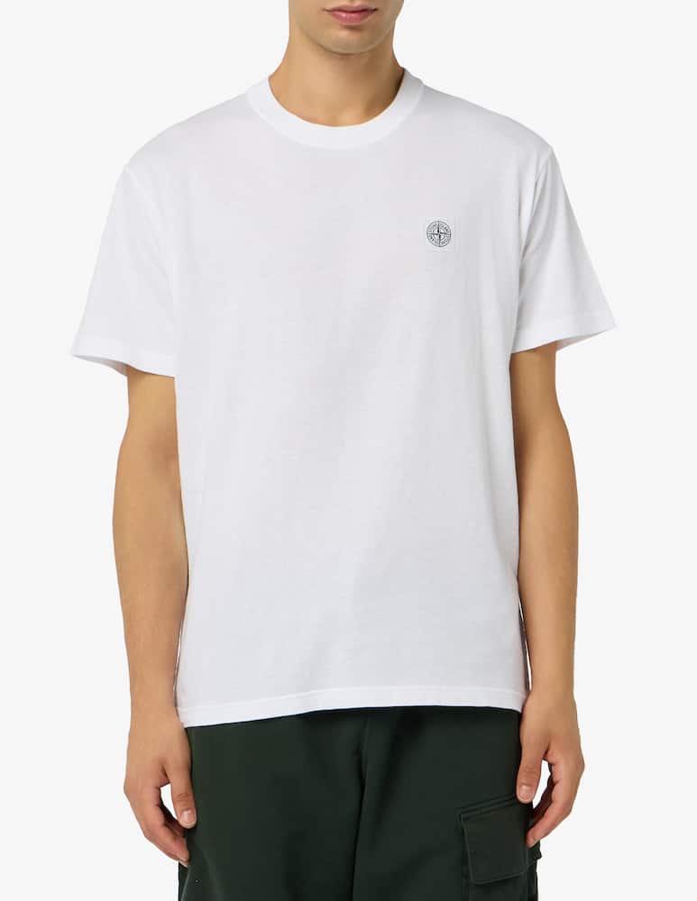 rinascente Stone Island Maglia patch lavata slim
