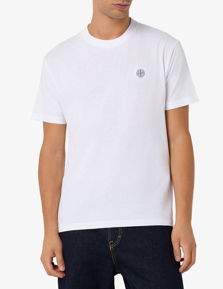 Stone Island T-shirt con patch lavata slim fit - immagine 1 Stone Island T-shirt con patch lavata slim fit - immagine 1