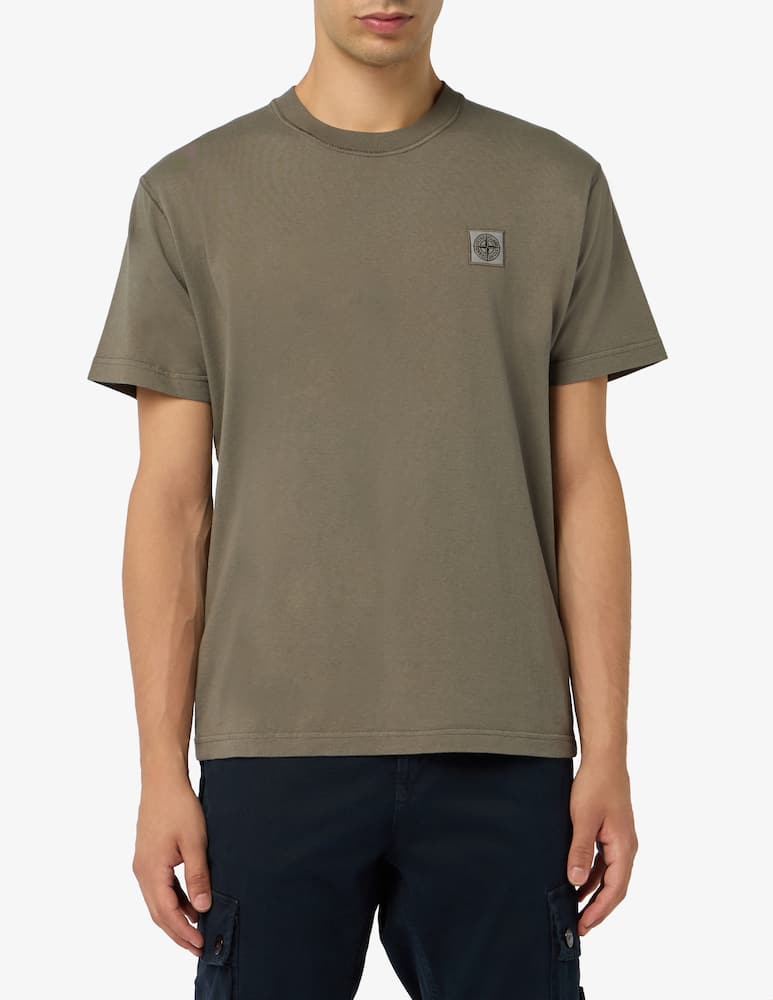 rinascente Stone Island T-shirt patch lavata slim