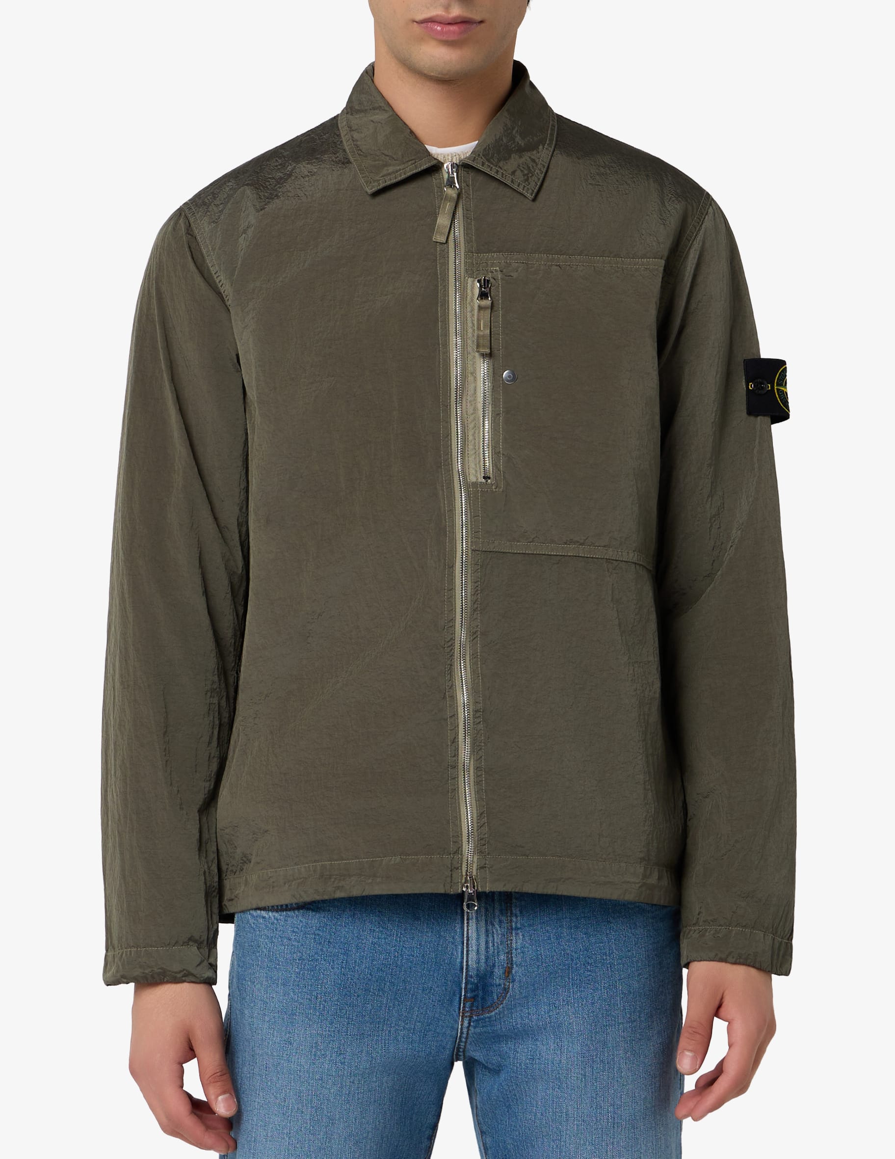 Stone Island Giacca In Cotone Con Compass 761610510