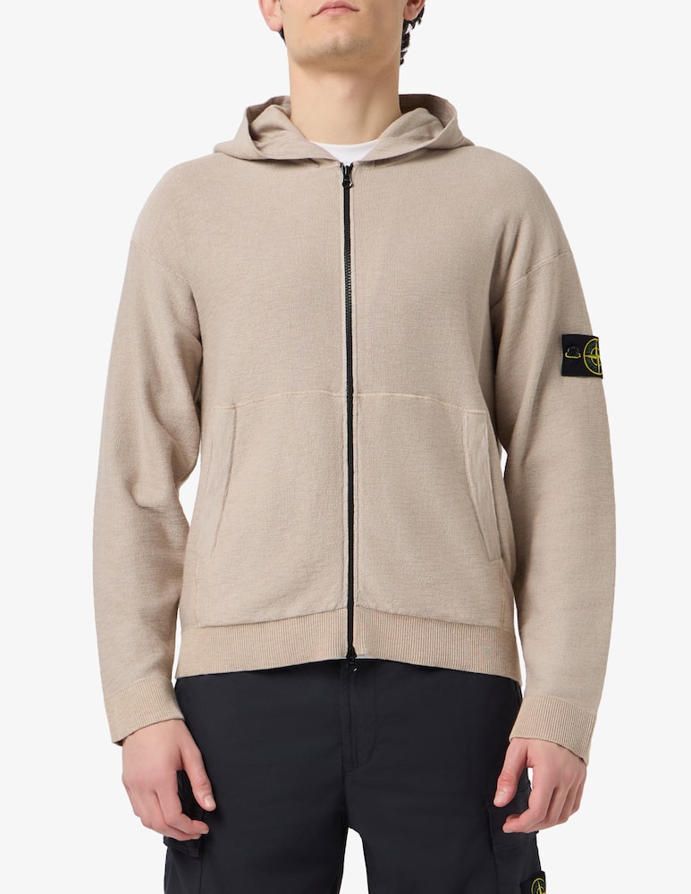 Stone Island Maglione con cappuccio e zip - immagine 1 Stone Island Maglione con cappuccio e zip - immagine 1