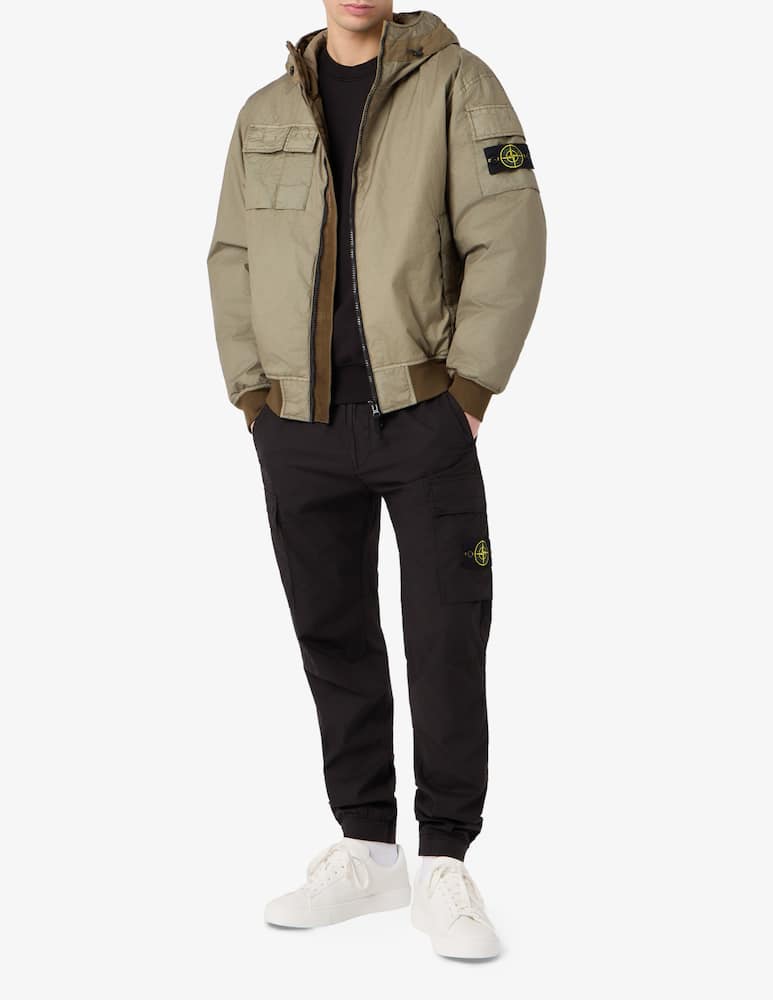 rinascente Stone Island Bomber con cappuccio membrana garment dyed