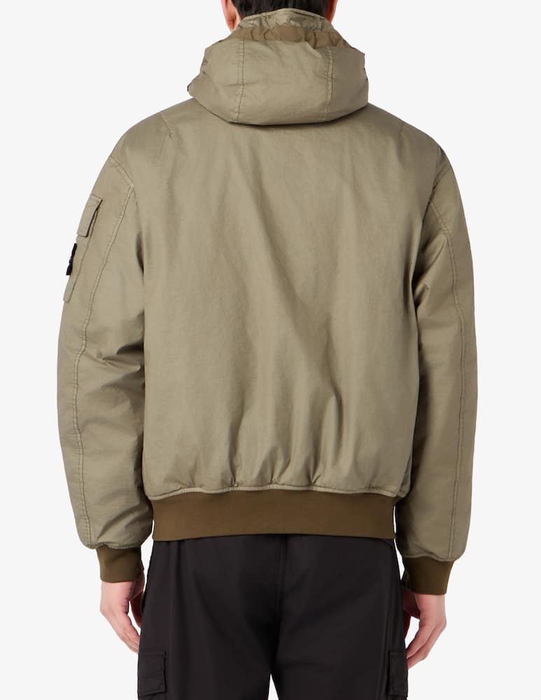 rinascente Stone Island Bomber con cappuccio membrana garment dyed