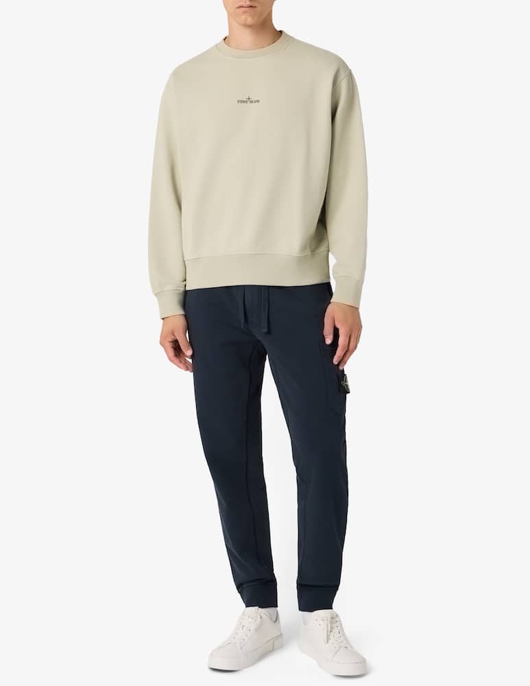Stone Island Felpa in cotone con stampa logo - immagine 2 Stone Island Felpa in cotone con stampa logo - immagine 2