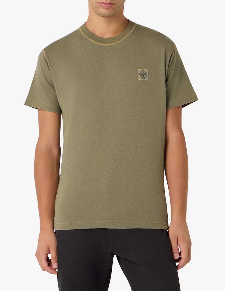 rinascente Stone Island T-shirt in cotone organico effetto fissato