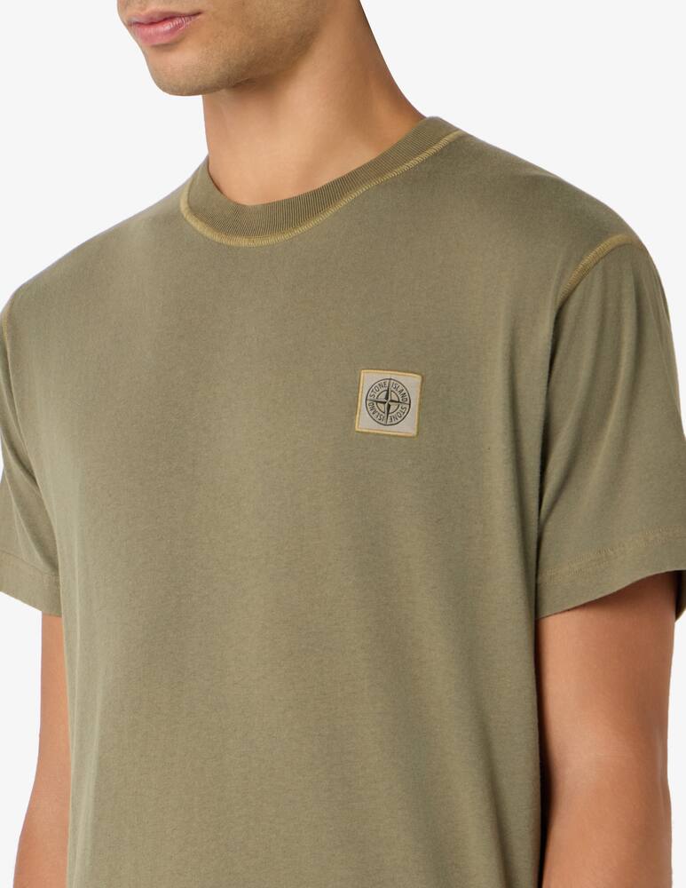 rinascente Stone Island T-shirt in cotone organico effetto fissato